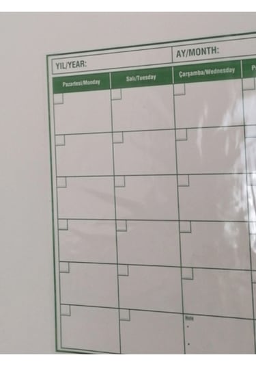 Duvara Kendiliğinden Manyetik Yapışan Aylık Program Planlayıcı Takvim 85 X 56 Cm Şeffaf Duvara Kendiliğinden Manyetik Yapışan Aylık Program Planlayıcı Takvim 85 X 56 Cm Şeffaf