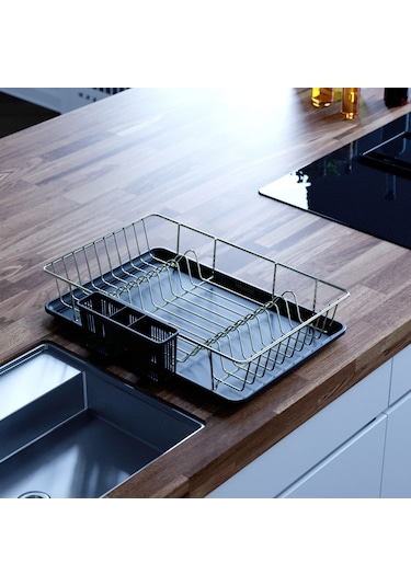 Teknotel Tek Katlı Bulaşıklık Tabaklık Altın Sarı Kb003 Altın