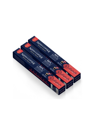 Nish Coffee Kapsül Kahve 10 Ristretto 3'lü Set Nespresso Uyumlu -30 Adet Kapsül Kahve