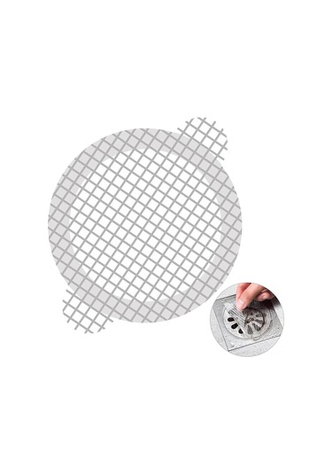 Moveevo 30 Adet Kullan-at Duş Gideri Tıkanıklık Önleyici Saç Tutucu Yapışkanlı Ağ 9cm - Hızlı Drenaj Sağlar 112 Karakter Beyaz