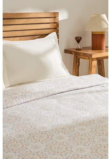 Kaşmir Home Desti %100 Pamuk Çift Kişilik Pike Bej Bej