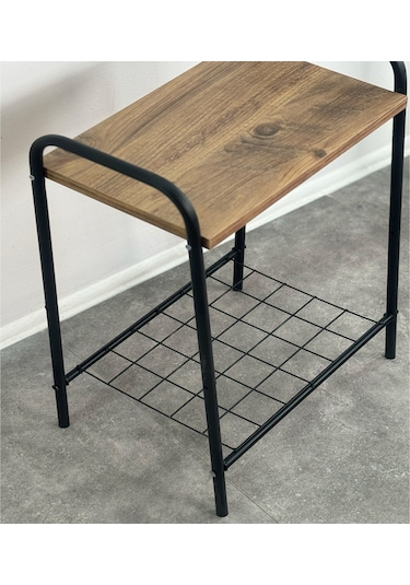 Dekoratif Telli Yan Sehpa Mobilya Raflı Sehpa 5079