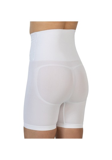 Emay Önü Dantelli Yüksek Bel Boxer Korse 2091 Beyaz