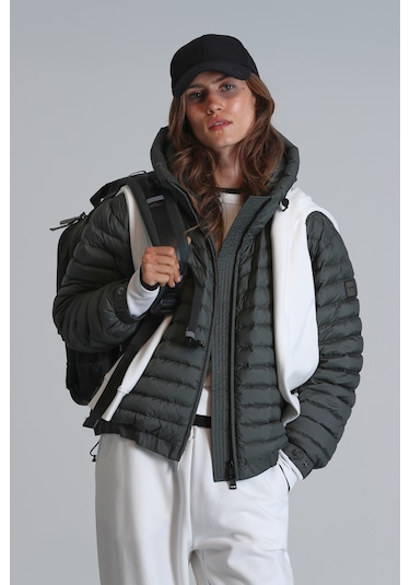 Lufian Kadın Elen Kaz Tüyü Mont 122120029 Yeşil Yeşil