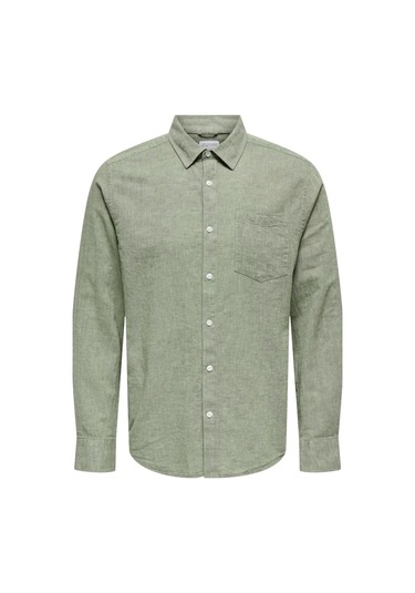 Onscaıden Lıfe Reg Ls 1 Pkt Shırt Noos Yeşil Cok Renklı