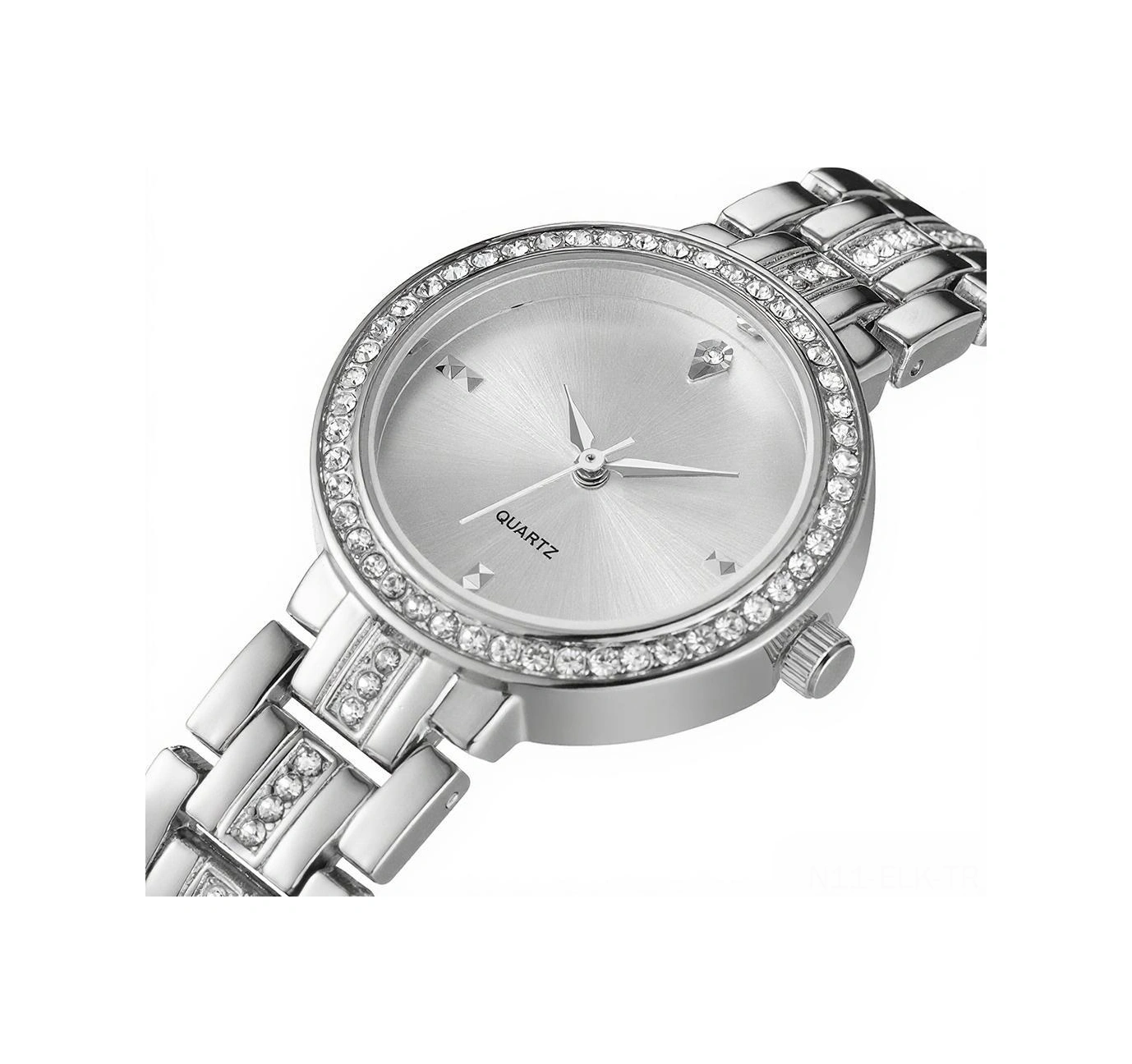 Xindoker Bayanlar İçin Ultra İnce Kasa, Yaşam Suya Dayanıklı, Akıllı Kordonlu Moda Kuru Saat - Gümüş Renk Silver