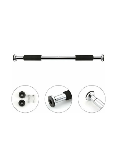 Çift Süngerli Ayarlanabilir Barfiks Demiri 60 - 100 CM Gri