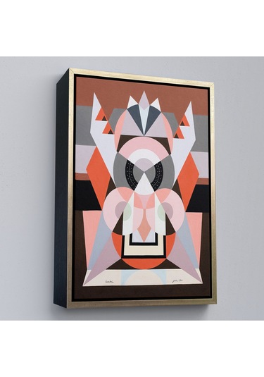 Çerçeveli Auguste Herbin - Simetrik Bileşim Tablosu-8101
