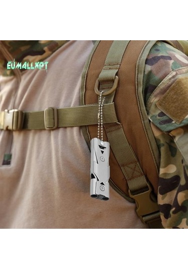 Koyu Gri Açık İmdat Düdüğü Çift Tüp 80-150db Yüksek Desibel Paslanmaz Çelik Kuş Eğitimi Koyu Gri