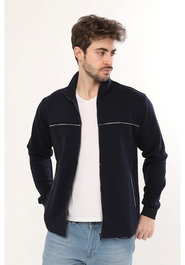 Uniprom Casual Ceket 3 İplik Şardonlu Mevsimlik Günlük Ceket Lacivert