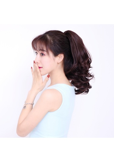 Peruk At Kuyruğu Kadın Uzun Kıvırcık Saç Pençe Klipsi Kısa Armut Çiçeği At Kuyruğu Örgüsü