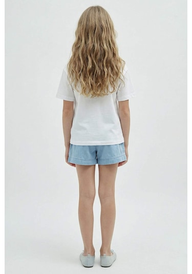 Defacto Kız Çocuk Jean Şort B6574a825smnm39 Mavi