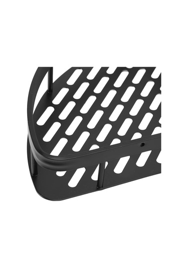 Delinmeyen Alüminyum Depolama Rafı Banyo Organizasyon Rafı, Geniş Kenarlı Tek Katmanlı Üçgen - Siyah