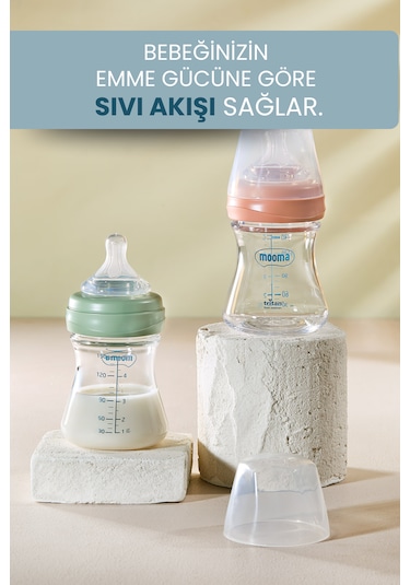 Mooma Neutra Antikolik Tritan Biberon 250 Ml 6-18 Ay Orta Akış - Çağla