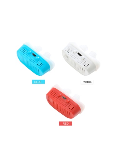 Hangfox Kırmızı Silikon Uyku Ve Horlama Yardımcısı - 3 Vitesli Akıllı Horlama Durdurucu Usb Şarjlı