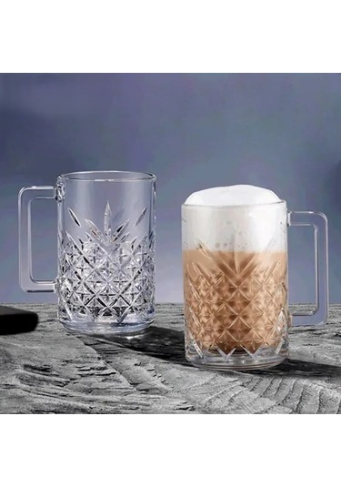 6'lı Kulplu Kristal Meşrubat Bardağı