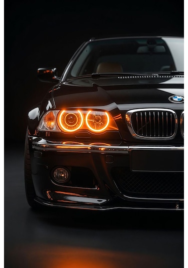 Bmw E46 Led Angel Halka Seti Amber Turuncu Renk Halka Takımı Premium Görüntü
