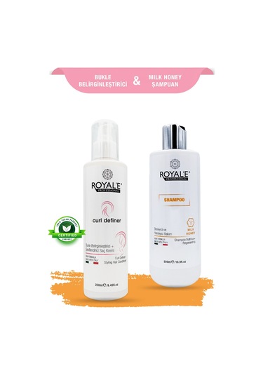Royale Professional Bukle Belirginleştirici Saç Kremi Curl Definer 250 Ml + Argan Keratin Şampuan 500 Ml