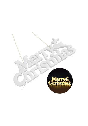 Shineyee Noel Işıklı Harf Dekorasyonu, Led Isıtıcı Işık, Yuletide Atmosfer Lambası, Pil Dahil Sıcak Beyaz Işık Diğer