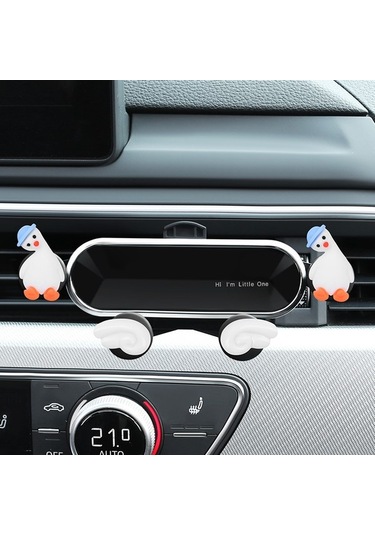 Agoodshop Araba Cep Telefonu Tutacağı Sevimli Araba Hava Çıkışı Araba Cep Telefonu Braketi Sabit Dest Açık Gri