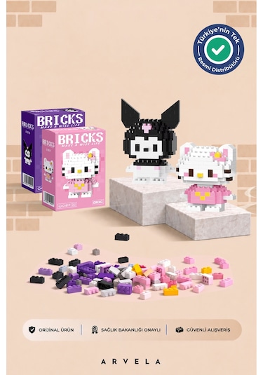 Kuromi & Hello Kitty Karakteri İkili Set - Eğitici Oyuncak - Koleksiyon
