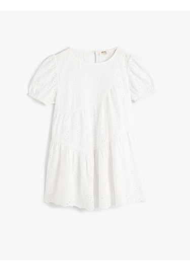 Koton Elbise Fistolu Kısa Kollu Yuvarlak Yaka Pamuklu Beyaz 4skg80050aw Beyaz Koton Elbise Fistolu Kısa Kollu Yuvarlak Yaka Pamuklu Beyaz 4skg80050aw Beyaz