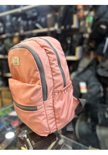 Bagslab Pembe Su Geçirmez Kumaş Sırt Çantası 1067 Pembe