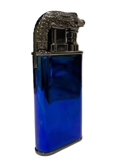 Mavi Timsah Desenli Çift Yanmalı Gazlı Çakmak 109265