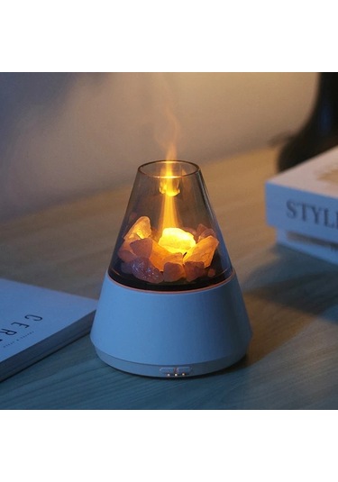 Techbloom Siyah Aa 09 Cool Ve Warm Nemlendirici Esansiyel Yağ Difüzörü 36v Usb Şarjlı 215 M2 Küçük Mekanlar İçin