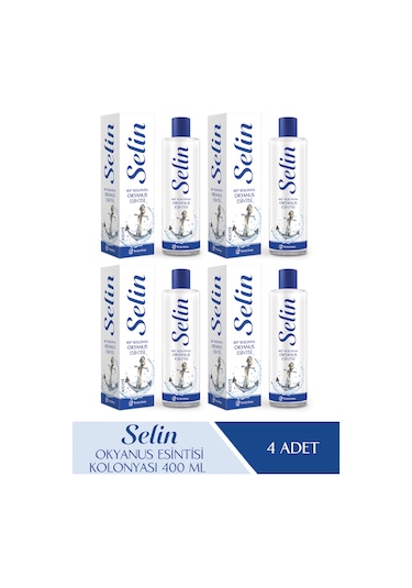 Selin Parfümlü Kolonya Okyanus Esintisi 400 ML 4'lü