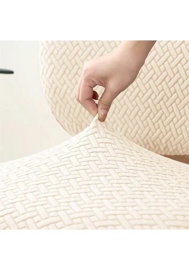 1 Set Ofis Koltuğu Kılıfları Elastikoyun Koltuğu Kılıfları Kaldırılabilir Çıkarılabilir Bilgisayar Koltuğu Kılıfı Döner Koyu Gri