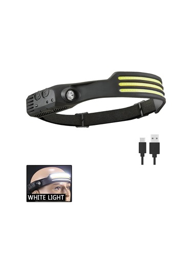 Longrıverşarj Edilebilir Led Sensörlü Kafa Feneri 6 Modlu Kamp Ve Arama Işığı Sıcak Beyaz Siyah Beyaz Kırmızı Mavi Yeşil Sarı Siyah Beyaz Kırmızı Mavi Yeşil Sarı