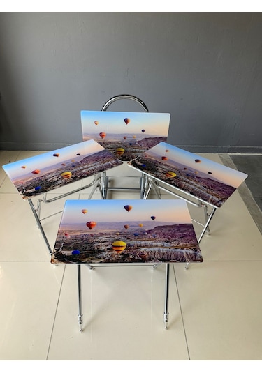 Camlı Çanta Sehpa, Sehpa, Zigon, 4lü Zigon, Çanta Sehpa-kapadokya