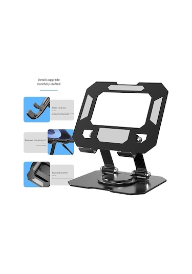 Appa 360 Derece Dönebilen Katlanabilir Metal Tablet-telefon Tutucu Yk-tx20