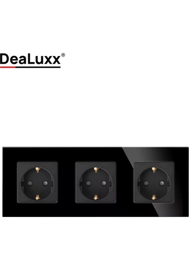 Dealuxx Üçlü Priz Cam Şamandıralı Siyah 194029885