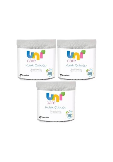 Uni Baby Kulak Temizleme Çubuğu 100 Adet 3 Lü Set