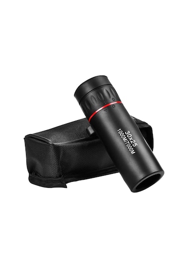 Suofeng Bak4 Prisma 30x25 Mini Monoküler Teleskop - Yeşil Çok Katmanlı Kaplama, 50g Hafif, Taşınabilir Çanta İle Siyah