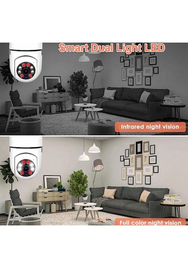 Ampul Kamera Harekete Duyarlı Gece Görüşlü Kablosuz Bebek Izleme