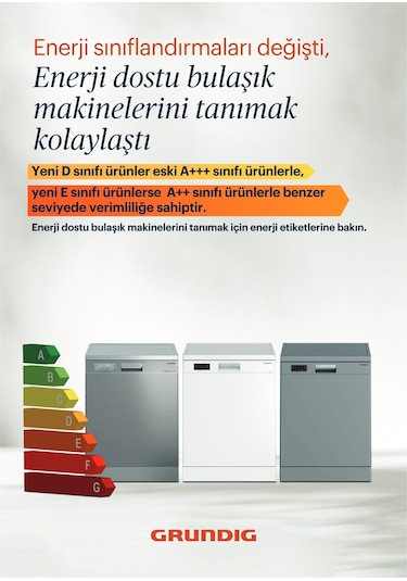 Grundig GDF 5303 S 5 Programlı 14 Kişilik Bulaşık Makinesi