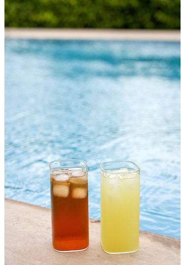 Finehome Trend Kare Borasilikat Meşrubat Bardağı 4 Adet