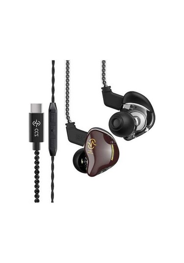 Pazly Kahverengi/siyah Ccz Profesyonel Kulak İçi Kulaklık Ergonomik Tasarım 10mm Çift Manyetik Bas Ve Tiz Spor Müzik İçin Siyah