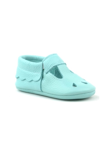 Hapshoe Kids Hakiki Deri Yeşil Lastikli Kız Bebek Patik Yeşil