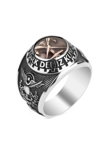 Mineli Deniz Piyade Figürlü Türk Deniz Kuvvetleri Yüzüğü