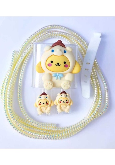 Iphone 18w/20w Uyumlu Şarj Kablosu Ucu Ve Şarj Başlığı Kılıfı Kuromi 2