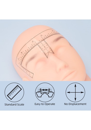 Wezone 10 Adet Tek Kullandırımlık Göz Kaşı Şablonu - Pvc Beyaz Ölçekli Tasarım Aracı, Profesyonel Ve Başlangıçcılar İçin Simetrik Kaş Çizimi Yardımcı Aleti
