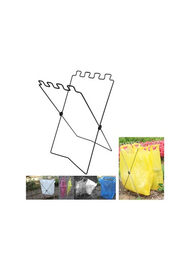 Padalink Taşınabilir Çöp Torba Tutucu, Çelik Tel Katlanabilir Tasarım, Piknik-bbq Kamp İçin Pratik Çöp Depolama Aracı