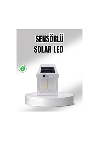 Güneş Enerjili Dış Mekan Sensörlü Duvar Lambası Ip65 Su Geçirmez