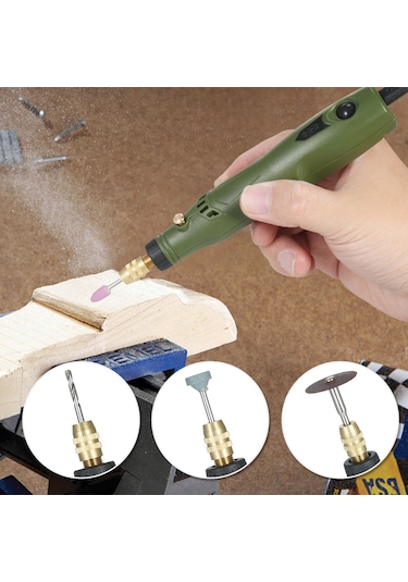 Moveevo Yüksek Hızlı Döner Alet, Yeşil Renk, 15000 Rpm, Usb Şarj, Aksesuarlı Kompakt Tasarım