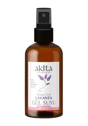 Akita Doğal Lavantalı Cam Şişe Gül Suyu 100 ML