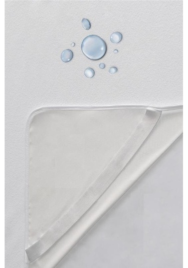 Evony Tek Kişilik Sıvı Geçirmez Alez 90x200 Cm Pamuklu Yatak Koruyucu Alez Beyaz